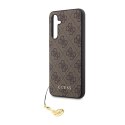 Guess 4G Charms Collection - Case for Samsung Galaxy A54 5G (Brown)