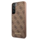 Guess 4G Metal Gold Logo - Case for Samsung Galaxy S22 (Brown)