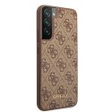 Guess 4G Metal Gold Logo - Case for Samsung Galaxy S22 (Brown)