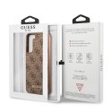 Guess 4G Metal Gold Logo - Case for Samsung Galaxy S22 (Brown)