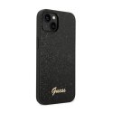 Guess Glitter Flakes Metal Logo Case - Case for iPhone 14 Plus (Black)