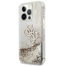 Guess Liquid Glitter 4G Big Logo - Case for iPhone 13 Pro Max (Gold)