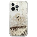 Guess Liquid Glitter 4G Big Logo - Case for iPhone 13 Pro Max (Gold)