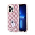 Karl Lagerfeld Monogram Choupette - Case for iPhone 15 Pro Max (Pink)