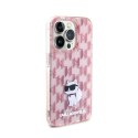 Karl Lagerfeld Monogram Choupette - Case for iPhone 15 Pro Max (Pink)