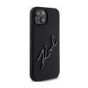 Karl Lagerfeld Silicone Karl Script - iPhone 15 Case (Black)