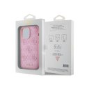 Guess Leather 4G Stamped - Case for iPhone 15 Pro (Pink)