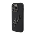 Karl Lagerfeld Silicone Karl Script - iPhone 15 Pro Case (Black)