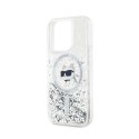 Karl Lagerfeld Liquid Glitter Choupette Head MagSafe - iPhone 15 Pro Max Case (Transparent)