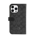 Coach Folio Signature C Case - 2-in-1 Case with Flip Cover iPhone 15 Pro (Charcoal)