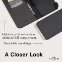 Coach Folio Signature C Case - 2-in-1 Case with Flip Cover iPhone 15 Pro (Charcoal)