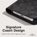 Coach Folio Signature C Case - 2-in-1 Case with Flip Cover iPhone 15 Pro (Charcoal)