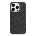 Coach Slim Wrap Signature C Case- iPhone 15 Pro Case (Charcoal)