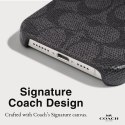 Coach Slim Wrap Signature C Case- iPhone 15 Pro Case (Charcoal)