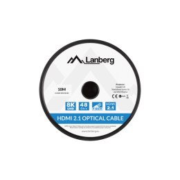 HDMI Cable Lanberg CA-HDMI-30FB-0100-BK Black 10 m