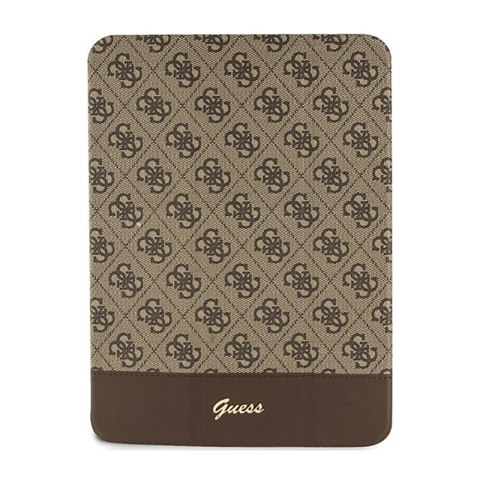 Guess 4G Stripe Allover - Case for iPad 10.9" (2022) (Brown)