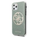 Guess Circle Glitter 4G - Case for iPhone 11 Pro Max (khaki)