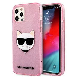 Karl Lagerfeld Choupette Head Glitter - Case for iPhone 12 Pro Max (Pink)