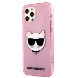 Karl Lagerfeld Choupette Head Glitter - Case for iPhone 12 Pro Max (Pink)