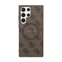 Guess 4G Collection Leather Metal Logo MagSafe - Case Samsung Galaxy S24 Ultra (Brown)