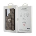 Guess Grip Stand 4G Triangle Strass Logo - Case Samsung Galaxy S24 Ultra (Brown)