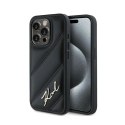 Karl Lagerfeld Diagonal Quilted Script - Case for iPhone 14 Pro (Black)