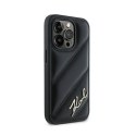 Karl Lagerfeld Diagonal Quilted Script - Case for iPhone 14 Pro (Black)