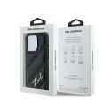 Karl Lagerfeld Diagonal Quilted Script - Case for iPhone 15 Pro (Black)