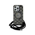 Karl Lagerfeld IML Crossbody Monogram Karl & Choupette Head MagSafe - Case for iPhone 15 Pro Max (Black)