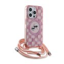 Karl Lagerfeld IML Crossbody Monogram Karl & Choupette Head MagSafe - Case for iPhone 15 Pro (Pink)