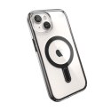 Speck Presidio Perfect-Clear ClickLock & Magsafe - Case for iPhone 15 / iPhone 14 / iPhone 13 (Clear / Frosted Black / Slate Gre