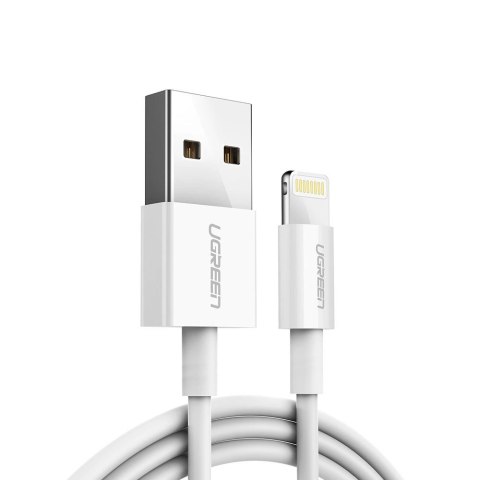 Kabel Ugreen US155 20728 USB-A / Lightning MFi 2.4A 1m - biały