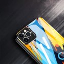 Color Glass Case etui pokrowiec nakładka ze szkła hartowanego z osłoną na aparat iPhone 11 Pro Max pattern 1