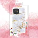 Kingxbar Marble Series eleganckie etui pokrowiec z nadrukiem marmur iPhone 12 mini niebieski