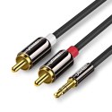 Kabel Ugreen AV116 10584 audio mini jack 3,5 mm (męski) / 2RCA (męski) 2m - czarny