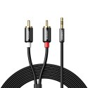 Kabel Ugreen AV116 10584 audio mini jack 3,5 mm (męski) / 2RCA (męski) 2m - czarny