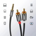 Kabel Ugreen AV116 10584 audio mini jack 3,5 mm (męski) / 2RCA (męski) 2m - czarny