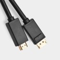 Ugreen jednokierunkowy kabel z DisplayPort na HDMI 4K 30 Hz 32 AWG 1,5 m czarny (DP101 10239)