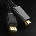 Ugreen jednokierunkowy kabel z DisplayPort na HDMI 4K 30 Hz 32 AWG 2 m czarny (DP101 10202)