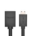 Ugreen kabel adapter przejściówka HDMI (żeński) - mini HDMI (męski) 4K 60 Hz Ethernet HEC ARC audio 32 kanały 22 cm czarny (2013