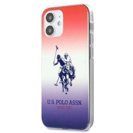 Etui U.S. Polo Assn. Gradient Pattern Collection na iPhone 12 mini - czerwono-niebieskie