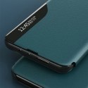 Eco Leather View Case elegancki futerał etui z klapką i funkcją podstawki Samsung Galaxy A02s EU czarny