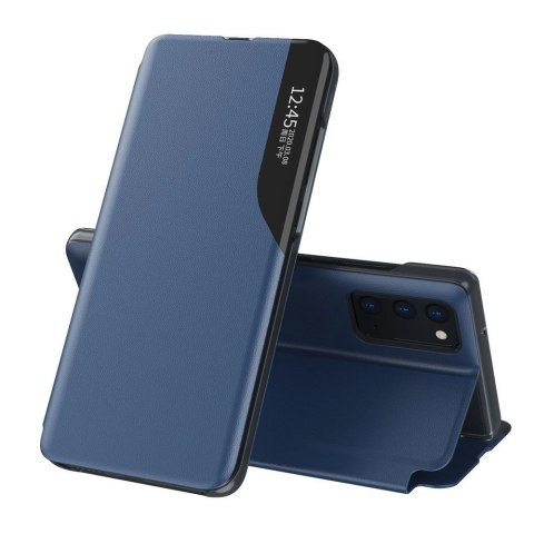 Eco Leather View Case elegancki futerał etui z klapką i funkcją podstawki Samsung Galaxy A02s EU niebieski