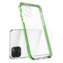 Spring Armor żelowy elastyczny pancerny pokrowiec z kolorową ramką do iPhone 11 Pro Max niebieski