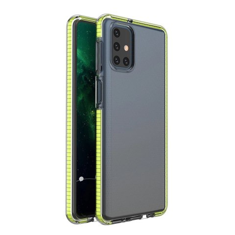 Spring Case pokrowiec żelowe etui z kolorową ramką do Samsung Galaxy M51 żółty