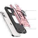 Wozinsky Ring Armor pancerne hybrydowe etui pokrowiec + magnetyczny uchwyt iPhone 12 mini różowy