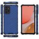 Honeycomb etui pancerny pokrowiec z żelową ramką Samsung Galaxy A72 4G niebieski