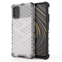 Honeycomb etui pancerny pokrowiec z żelową ramką Xiaomi Poco M3 przezroczysty