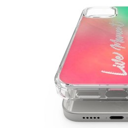 Ringke Fusion Design pancerne etui pokrowiec z żelową ramką iPhone 12 Pro Max różowo-zielony (GNAP0028)