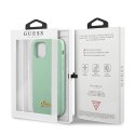 Etui Guess Metal Logo Script na iPhone 12 mini - zielone